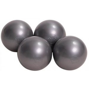 50 x Plastikbolde Ø7 cm - Sølv