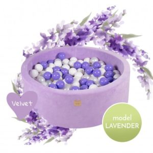 Lavender boldbassin med 250 bolde i velour Ø90 cm - Lavendel